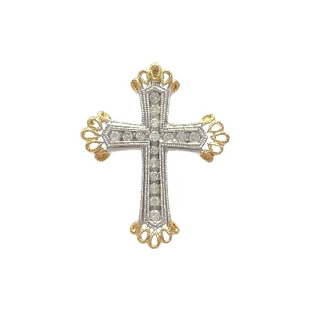 /home/earthtreasures/catalog.shopearthtreasures.com/imagedumplarge/EARTH_U3-302560.jpg 14K Two Tone Estate Milgrain Channel Set Cross ...