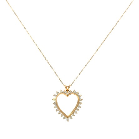 /home/earthtreasures/catalog.shopearthtreasures.com/imagedumplarge/EARTH_U3-302561.jpg 14K Yellow Gold Estate Prong Set Open Heart Nec...