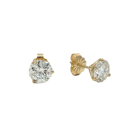 /home/earthtreasures/catalog.shopearthtreasures.com/imagedumplarge/EARTH_U3-302604.jpg 14K Yellow Gold Estate Stud Earrings w/2 Diamon...