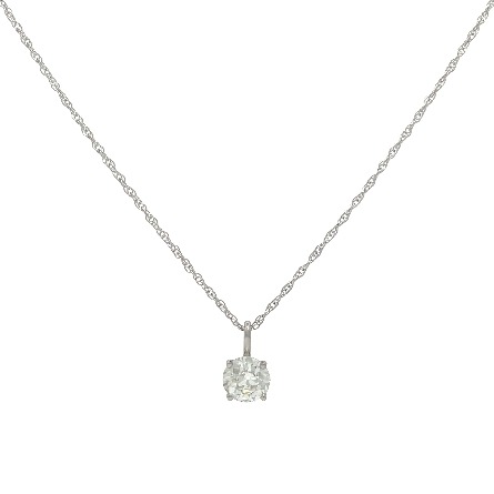/home/earthtreasures/catalog.shopearthtreasures.com/imagedumplarge/EARTH_U3-302610.jpg 14K White Gold Estate 18inch 4Prong Solitaire P...