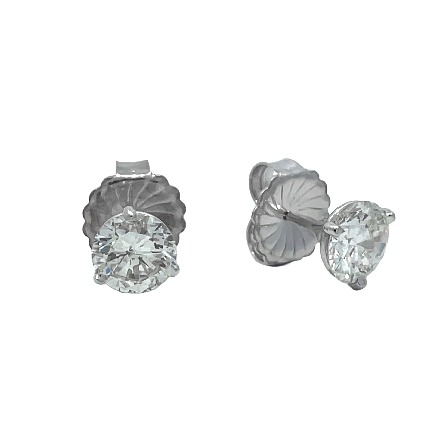 14K White Gold Estate Martini Stud Earrings and...