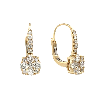 /home/earthtreasures/catalog.shopearthtreasures.com/imagedumplarge/EARTH_U3-302800.jpg 14K Yellow Gold Estate Round Cluster Drop Earri...