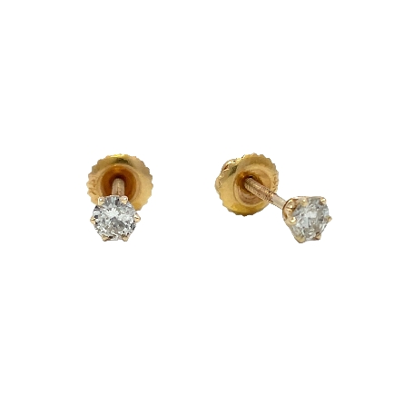 /home/earthtreasures/catalog.shopearthtreasures.com/imagedumplarge/EARTH_U3-302829.jpg 14K Yellow Gold Estate Screwback 6Prong Stud Ea...