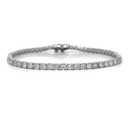 /home/earthtreasures/catalog.shopearthtreasures.com/imagedumplarge/EARTH_U3-302869.jpg 14K White Gold Estate 7inch 4Prong Tennis Brace...