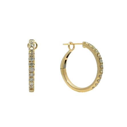 /home/earthtreasures/catalog.shopearthtreasures.com/imagedumplarge/EARTH_U3-302885.jpg 14K Yellow Gold Estate Prong Set Hoop Earrings ...