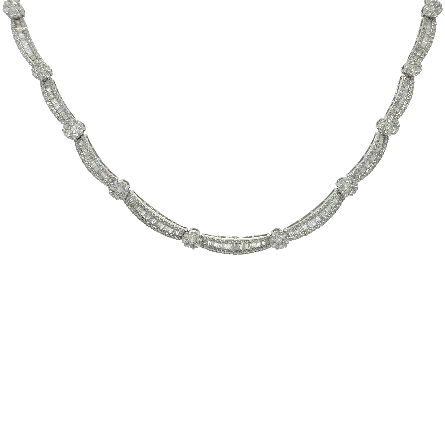 /home/earthtreasures/catalog.shopearthtreasures.com/imagedumplarge/EARTH_U3-302891.jpg 18K White Gold Estate Hinged Cluster Bar Link N...
