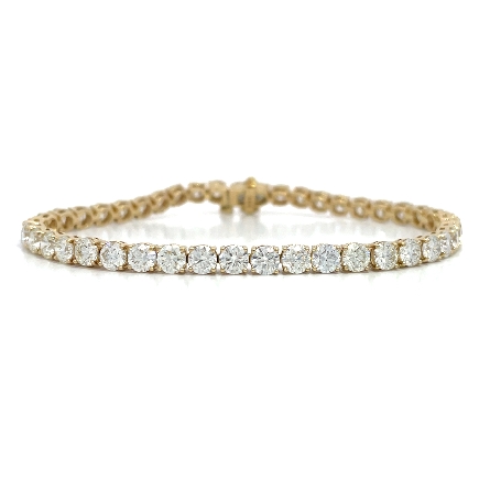 /home/earthtreasures/catalog.shopearthtreasures.com/imagedumplarge/EARTH_U3-302895.jpg 14K Yellow Gold Estate 7inch 4Prong Tennis Brac...