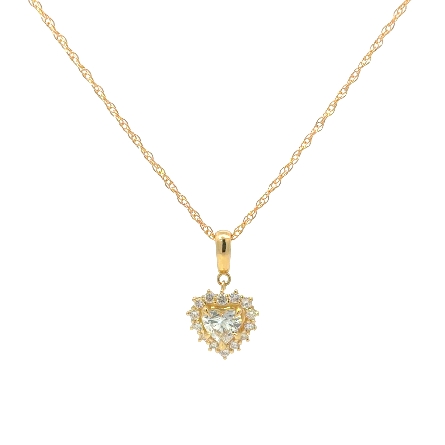 /home/earthtreasures/catalog.shopearthtreasures.com/imagedumplarge/EARTH_U3-302913.jpg 14K Yellow Gold Estate Heart Shaped Halo Pendan...
