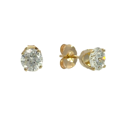 /home/earthtreasures/catalog.shopearthtreasures.com/imagedumplarge/EARTH_U3-302932.jpg 14K Yellow Gold Estate Round 4Prong Stud Earrin...