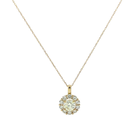 /home/earthtreasures/catalog.shopearthtreasures.com/imagedumplarge/EARTH_U3-302937.jpg 14K Yellow Gold Estate 18inch Round Halo Neckla...