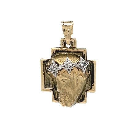 /home/earthtreasures/catalog.shopearthtreasures.com/imagedumplarge/EARTH_U3-302984.jpg 14K Yellow and White Gold Estate Raised Christ ...