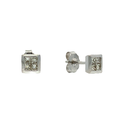 /home/earthtreasures/catalog.shopearthtreasures.com/imagedumplarge/EARTH_U3-302991.jpg 14K White Gold Estate Square Invisible Set Stud...