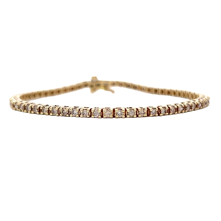 /home/earthtreasures/catalog.shopearthtreasures.com/imagedumplarge/EARTH_U3-303039.jpg 14K Yellow Gold Estate 4Prong Tennis Bracelet w...