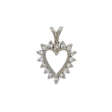 /home/earthtreasures/catalog.shopearthtreasures.com/imagedumplarge/EARTH_U3-303047.jpg 14K White Gold Estate Open Heart Pendant w/Diam...
