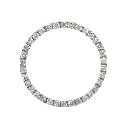 /home/earthtreasures/catalog.shopearthtreasures.com/imagedumplarge/EARTH_U3-303054.jpg 14K White Gold Estate Circle Slide Pendant w/Di...
