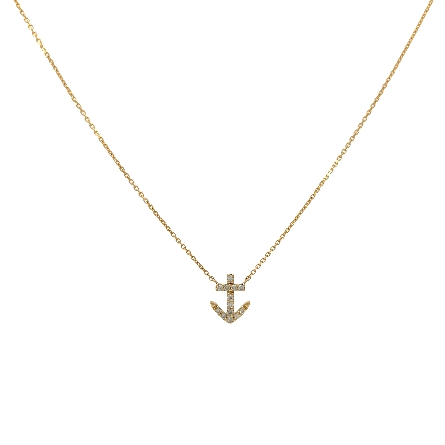 /home/earthtreasures/catalog.shopearthtreasures.com/imagedumplarge/EARTH_U3-303059.jpg 14K Yellow Gold Estate Anchor Necklace w/Diam=....