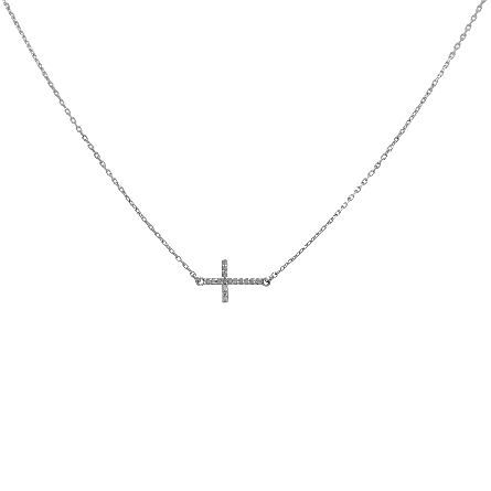 /home/earthtreasures/catalog.shopearthtreasures.com/imagedumplarge/EARTH_U3-303060.jpg 14K White Gold Estate East West Prong Set Cross...