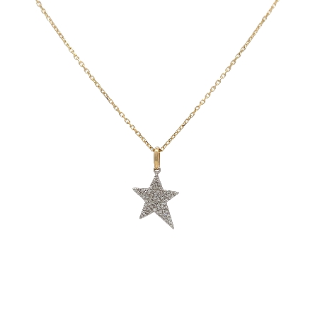 /home/earthtreasures/catalog.shopearthtreasures.com/imagedumplarge/EARTH_U3-303191.jpg 14K Yellow and White Gold Estate Pave Star Neck...