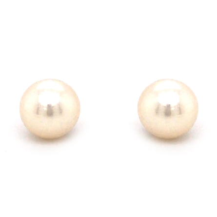 14K Yellow Gold Estate Cultured Pearl Stud Earr...