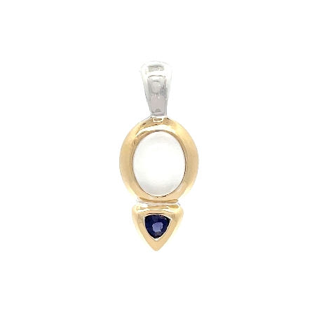 Sterling Steel and 18K Yellow Gold Estate Moons...