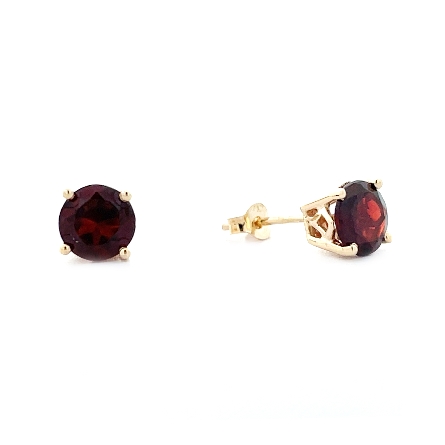 14K Yellow Gold Estate Garnet 4Prong Friction B...
