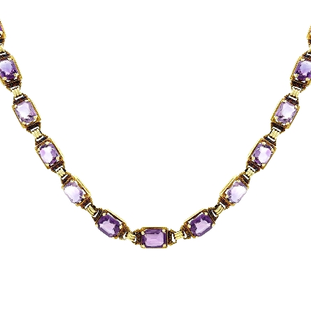 14K Yellow Gold Estate Antique Style Amethyst M...