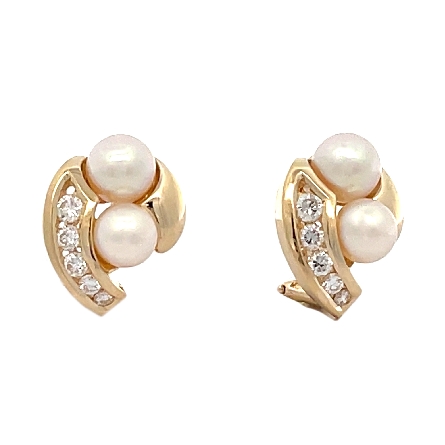 14K Yellow Gold Estate Akoya Cultured Pearl Cha...