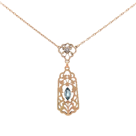 10K and 14K White and Rose Gold Estate Syntheti...