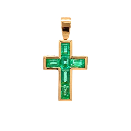 18K Yellow Gold Estate Emerald Cut Channel Set ...