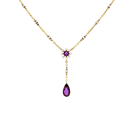 10K and 14K Yellow Gold Estate 18inch Amethyst ...