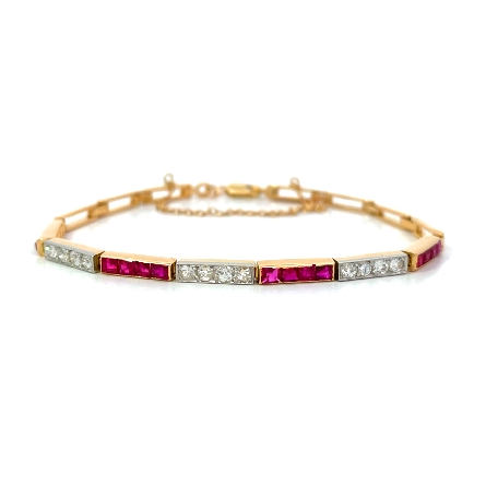 14K and 18K Yellow Gold and Platinum Estate Rub...