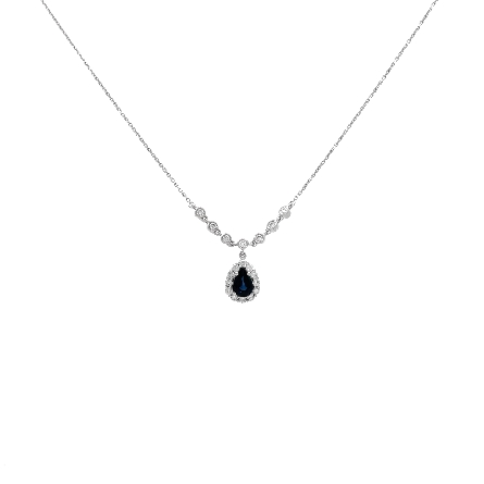 14K White Gold Estate Sapphire Prong and Bezel ...