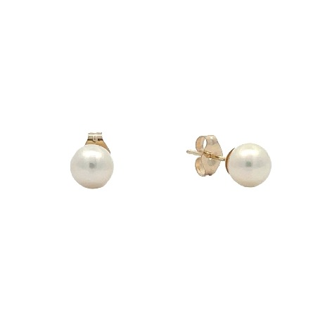 14K Yellow Gold Estate 5.50mm-6mm Cultured Akoy...