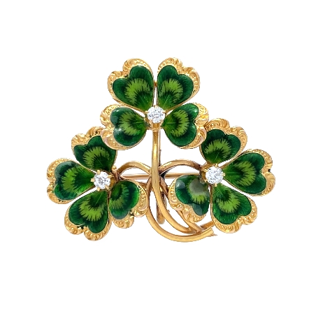 /home/earthtreasures/catalog.shopearthtreasures.com/imagedumplarge/EARTH_U4-20414.jpg 14K Yellow Gold Estate Green Enamel Triple Four...