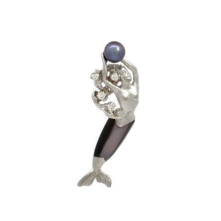 /home/earthtreasures/catalog.shopearthtreasures.com/imagedumplarge/EARTH_U4-20422.jpg 14K White Gold Estate Black Pearl and Black Mot...