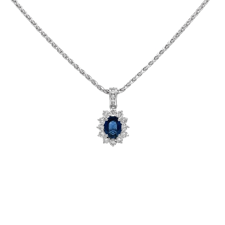 /home/earthtreasures/catalog.shopearthtreasures.com/imagedumplarge/EARTH_U4-20493.jpg 14K White Gold Estate Blue Sapphire Oval Halo P...