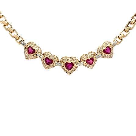 /home/earthtreasures/catalog.shopearthtreasures.com/imagedumplarge/EARTH_U4-20528.jpg 18K Yellow Gold Estate Ruby Bezel and Pave Hear...