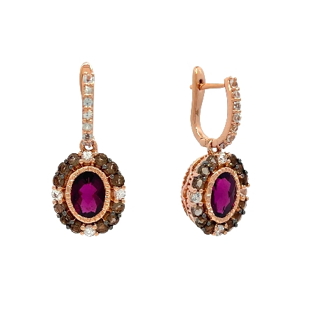 /home/earthtreasures/catalog.shopearthtreasures.com/imagedumplarge/EARTH_U4-20646.jpg 14K Rose Gold Estate Rhodolite Garnet; Smokey Q...