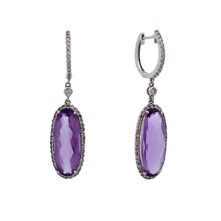 /home/earthtreasures/catalog.shopearthtreasures.com/imagedumplarge/EARTH_U4-20653.jpg 14K White Gold Estate Amethyst Oval Halo Huggie...
