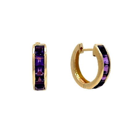 /home/earthtreasures/catalog.shopearthtreasures.com/imagedumplarge/EARTH_U4-20671.jpg 14K Yellow Gold Estate Amethyst Channel Set Hoo...