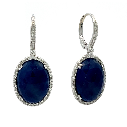/home/earthtreasures/catalog.shopearthtreasures.com/imagedumplarge/EARTH_U4-20677.jpg 14K White Gold Estate Sapphire Oval Halo Drop E...