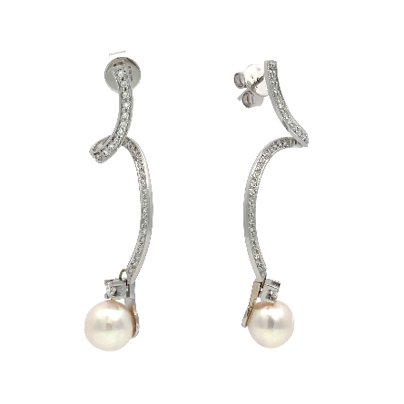 /home/earthtreasures/catalog.shopearthtreasures.com/imagedumplarge/EARTH_U4-20695.jpg 18K White Gold Estate Cultured Pearl Milgrain S...