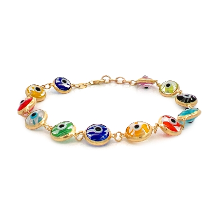 /home/earthtreasures/catalog.shopearthtreasures.com/imagedumplarge/EARTH_U4-20707.jpg 14K/10K Yellow Gold Estate MultiColor Glass Rou...