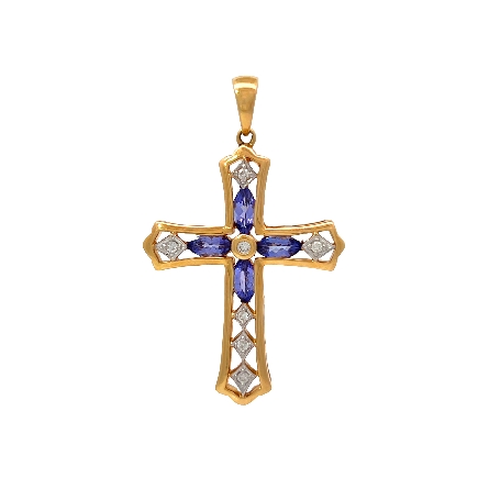 /home/earthtreasures/catalog.shopearthtreasures.com/imagedumplarge/EARTH_U4-20719.jpg 14K Yellow and White Gold Estate Tanzanite Beze...
