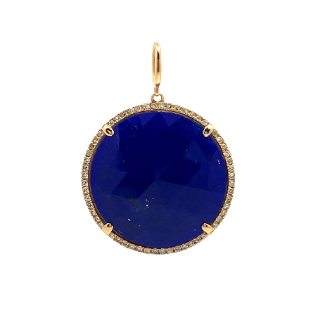 /home/earthtreasures/catalog.shopearthtreasures.com/imagedumplarge/EARTH_U4-20745.jpg 14K Yellow Gold Estate Lapis Round Halo Pendant...
