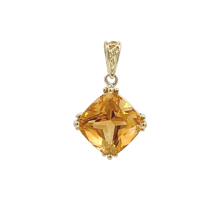 /home/earthtreasures/catalog.shopearthtreasures.com/imagedumplarge/EARTH_U4-20793.jpg 14K Yellow Gold Estate Citrine Solitaire Cushio...