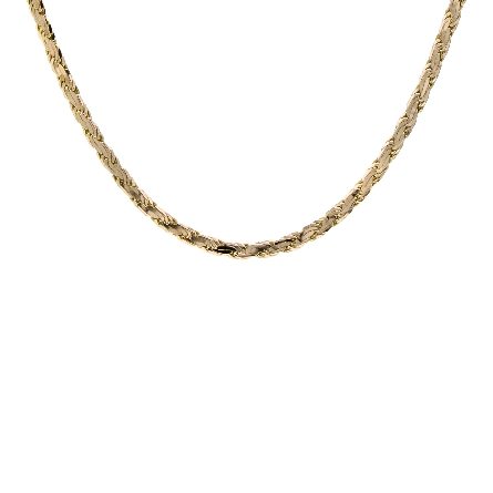 14K Yellow Gold Estate 24inch Flat Rope Chain 7...