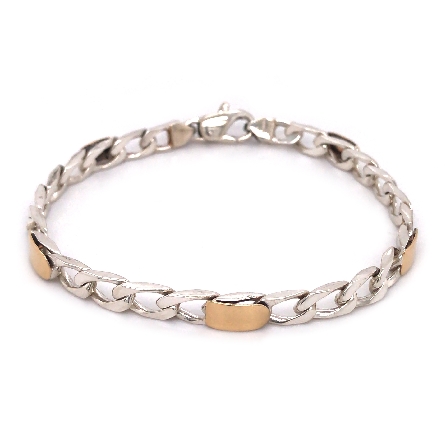 Sterling Silver and 18K Yellow Gold Estate 7.25...