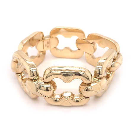 14K Yellow Gold Estate 7.5inch Stampato Large O...