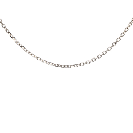 14K White Gold Estate 16.25inch Cable Chain 1.5dwt